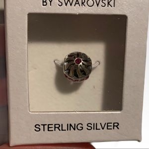 Swarovski sterling silver gemstone charm